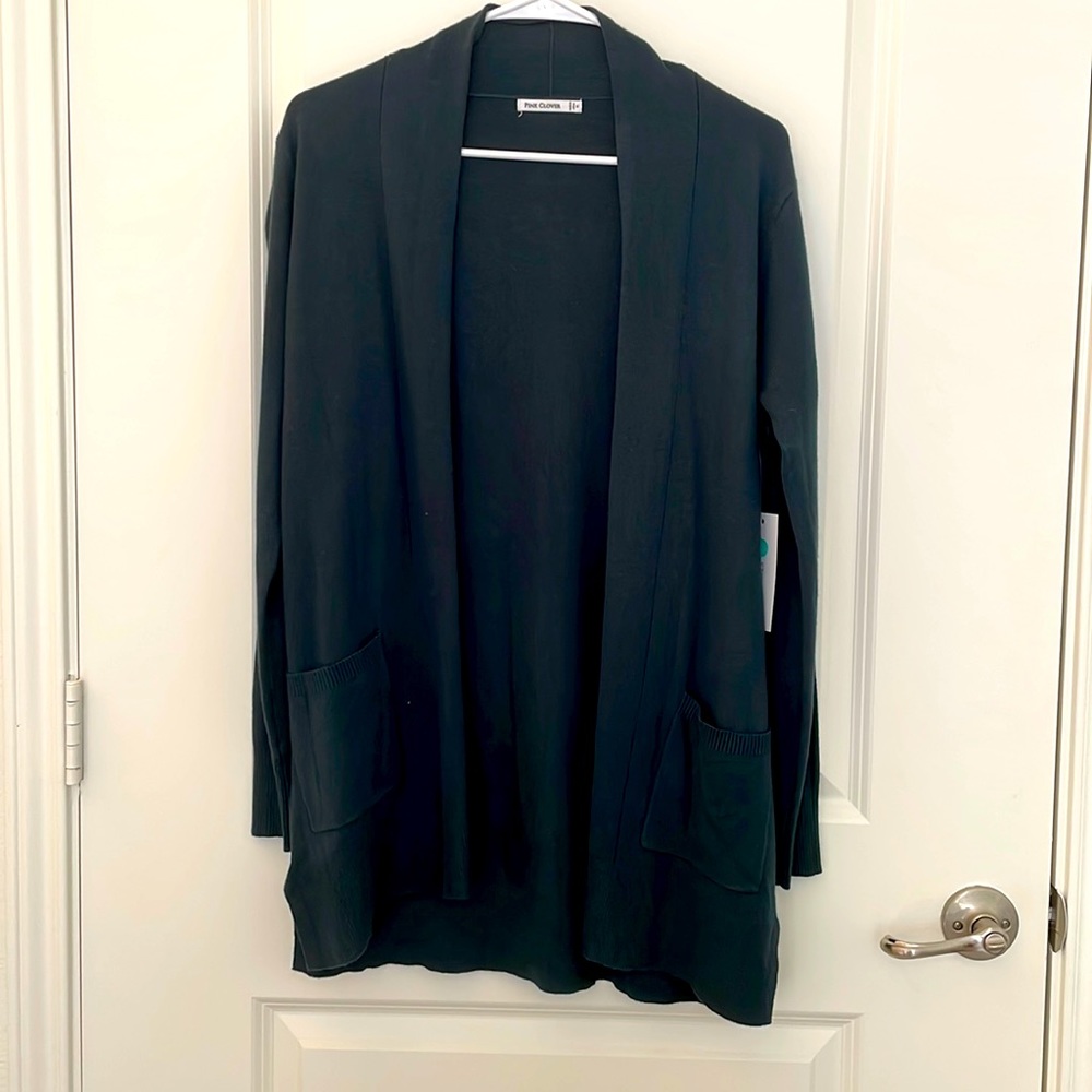 PINK CLOVER dark green cardigan